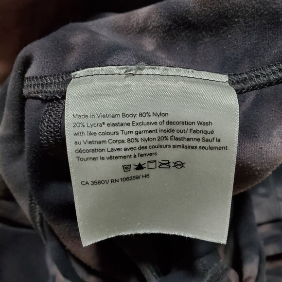 LULULEMON Align Bike Short 6" Diamond Dye Graphite Grey Pink Pastel Women's 14 - Picture 7 of 12